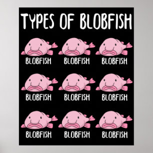Póster Funny Blobfish Gift Chicas Boys Underwater Blobfis
