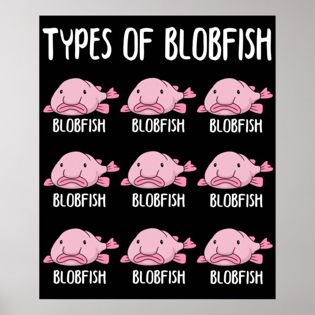 Póster Funny Blobfish Gift Chicas Boys Underwater Blobfis (Frente)