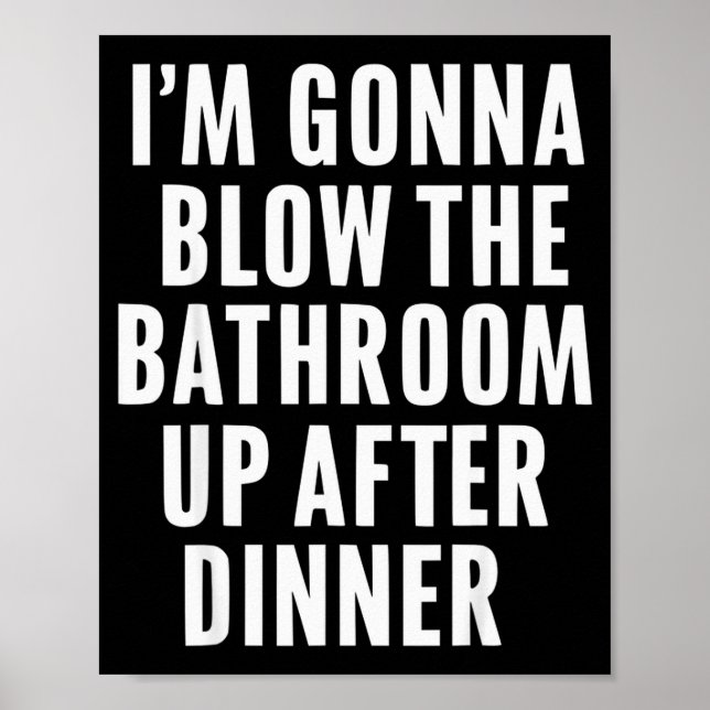 Póster Funny Blow The Bathroom Adult Humor Inappropriate  (Frente)