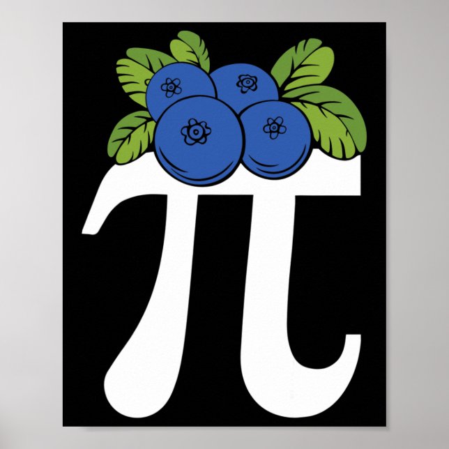 Póster Funny Blueberry Pi Day (Frente)