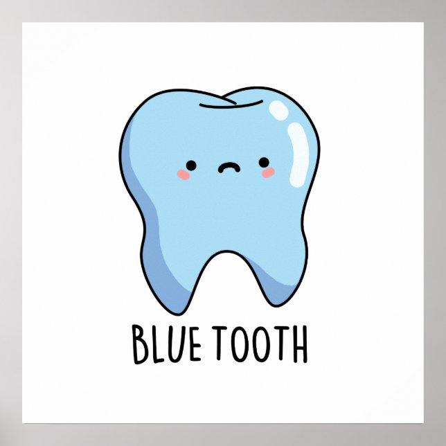 Póster Funny Bluetooth Técnica Blue Tooth Pun (Frente)