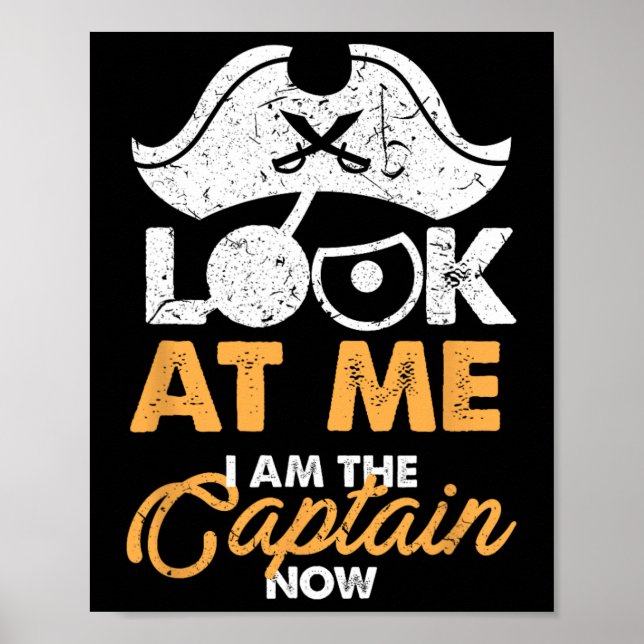 Póster Funny Boating I Am The Captain Sailor Sailing  (Frente)