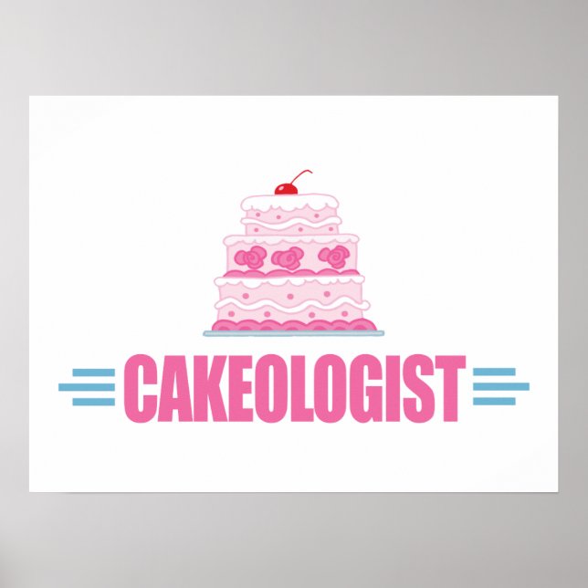 Póster Funny Boda Cake Lover (Frente)