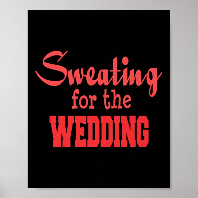 Póster Funny Boda Workout Premium - Novia Groom Marria (Frente)