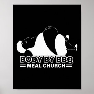 Póster Funny Body By Bbq Vintage Meat Church