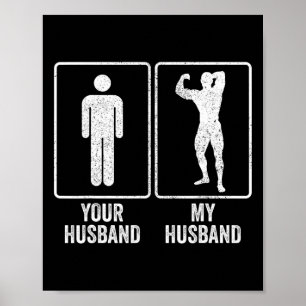 Póster Funny Bodybuilder Bodybuilding Husband Relations