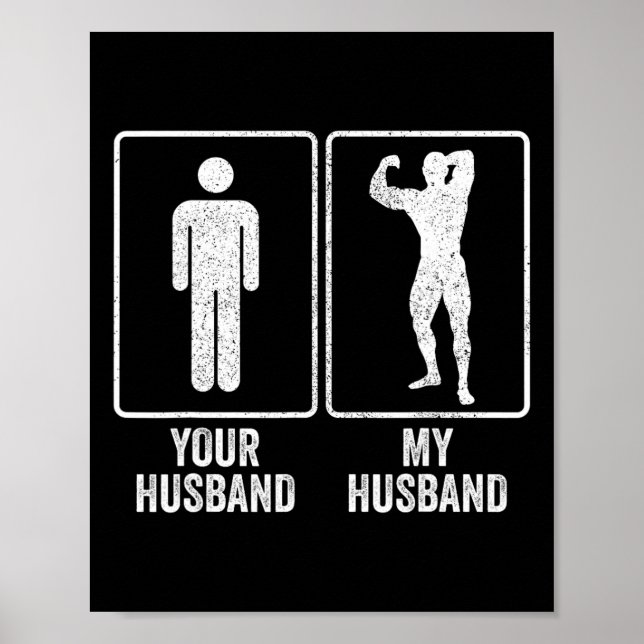 Póster Funny Bodybuilder Bodybuilding Husband Relations (Frente)