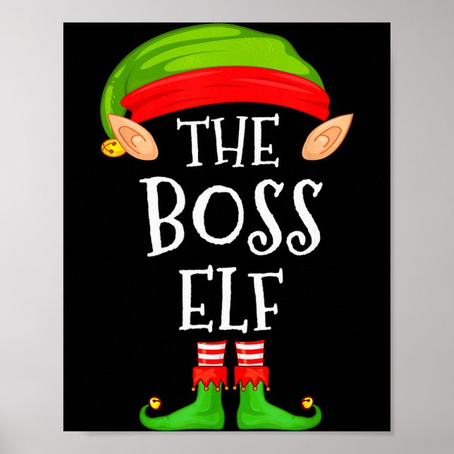 Póster Funny Boss Elf Family Christmas Boss Elf Sweater M (Frente)