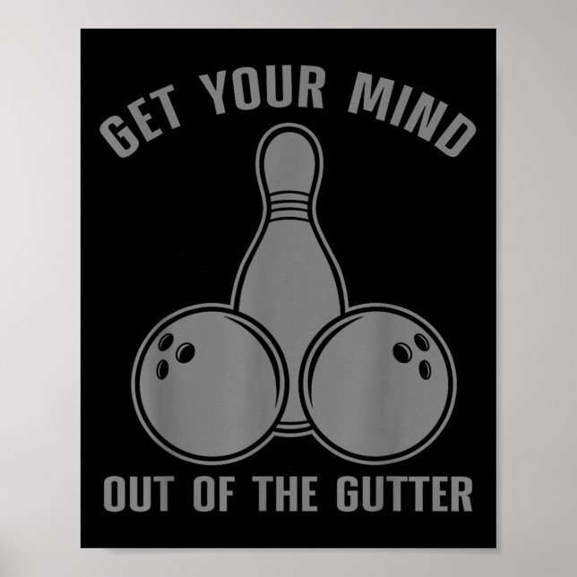 Póster Funny Bowling Design For Men Women Kids Bowling Lo (Frente)