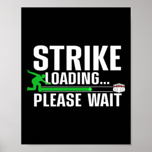 Póster Funny Bowling Design Para Hombres Mujeres Boliche 