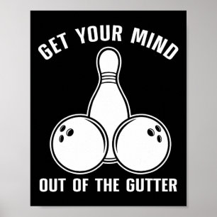 Póster Funny Bowling Design Para Hombres Mujeres Boliche