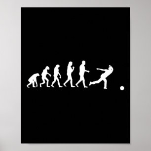 Póster Funny Bowling Evolution Gift Bowler Sports Player