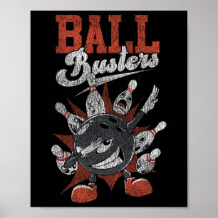 Póster Funny Bowling Ll Busters