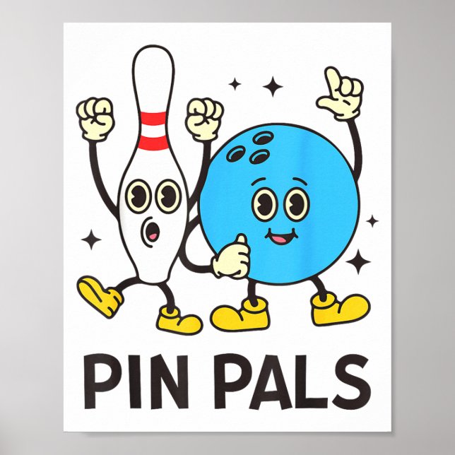 Póster Funny Bowling N Pals Bowl Bowler Bowling Lover  (Frente)