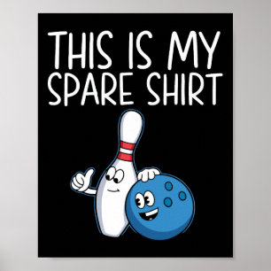 Póster Funny Bowling Presente Para Hombres Mujeres Guay B