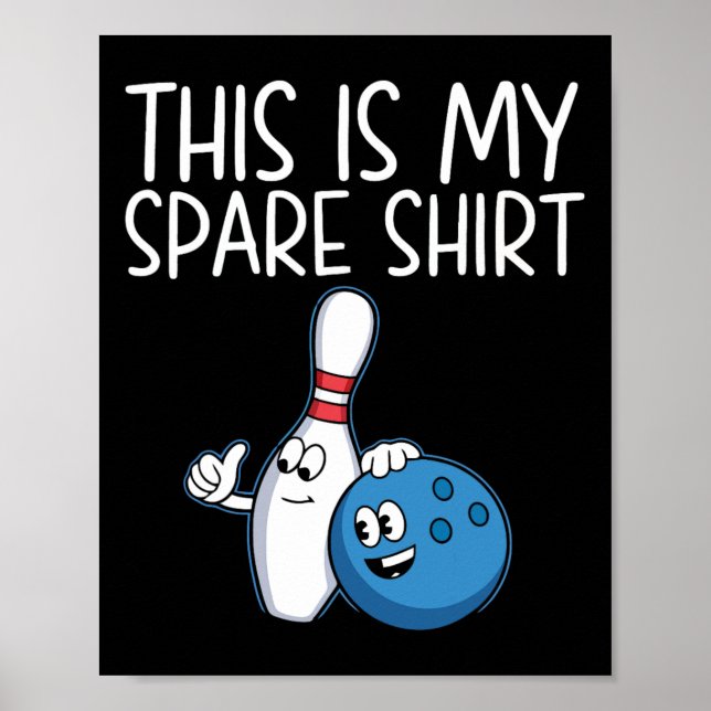 Póster Funny Bowling Presente Para Hombres Mujeres Guay B (Frente)