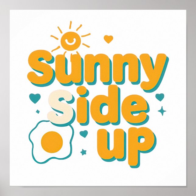 Póster Funny Breakfast Foodie Quote (Frente)