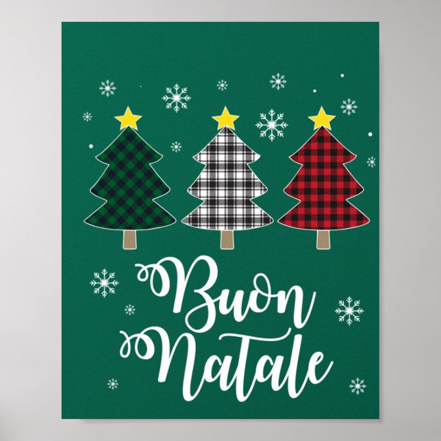 Póster Funny Buon Natale Italia navidad italiano Chris (Frente)