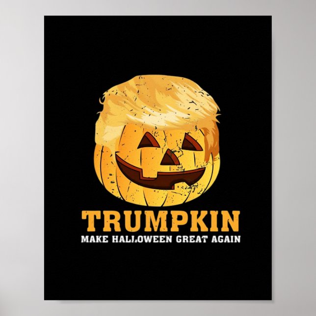 Póster Funny Calabaza Trumpkin Halloween (Frente)