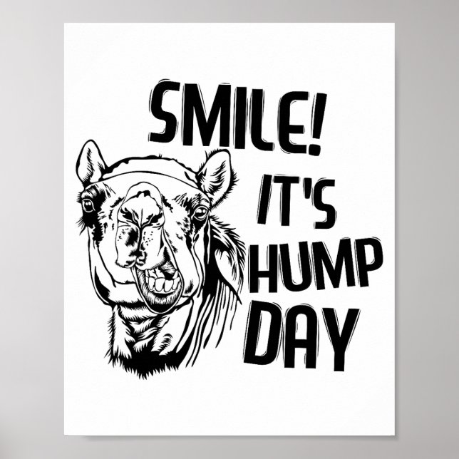 Póster Funny Camel Smile! It's Hump Day Funny Hump Day  (Frente)