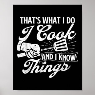 Póster Funny Camisetas De Bbq Eso Lo Que Hago Y Lo Sé