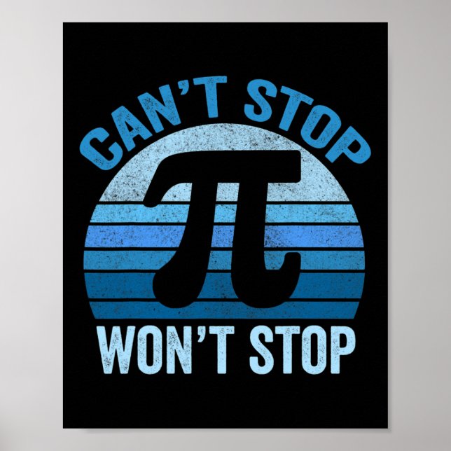 Póster Funny Camisetas del Día Pi (Frente)