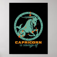Funny Capricorn Estrella Zodiaca Astrología Cumple
