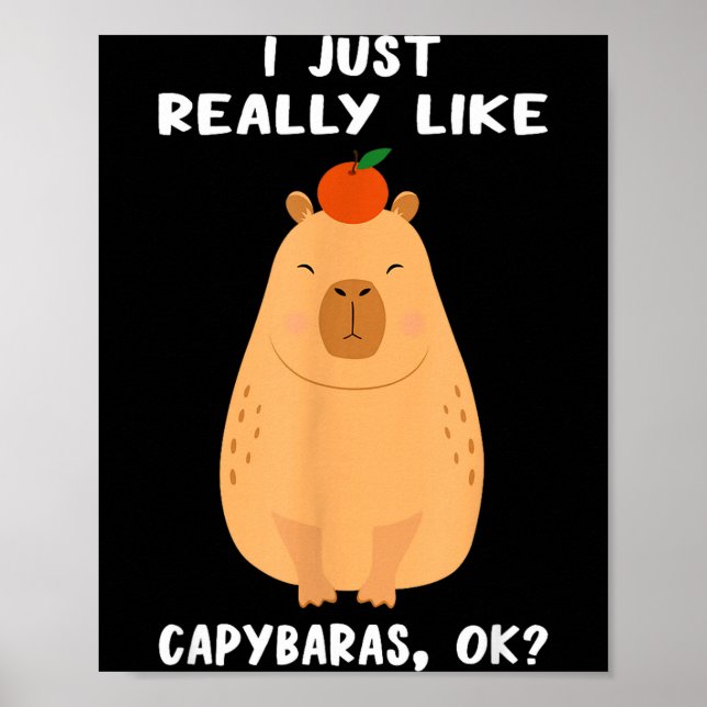 Póster Funny Capybara Art For Men Women Kids Rodent Capyb (Frente)