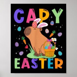 Póster Funny Capybara Easter Day Capy Easter Eggs Capy Lo