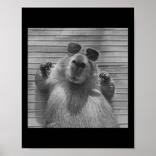 Póster Funny Capybara Regala a Guay Capybara Selfie
