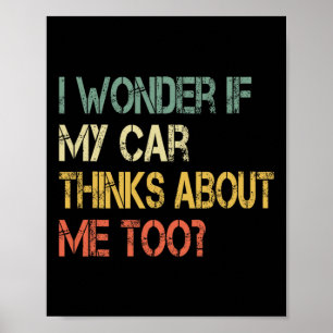 Póster Funny Car Guy Mechanic Fathers Day Dad Mens Car Pa