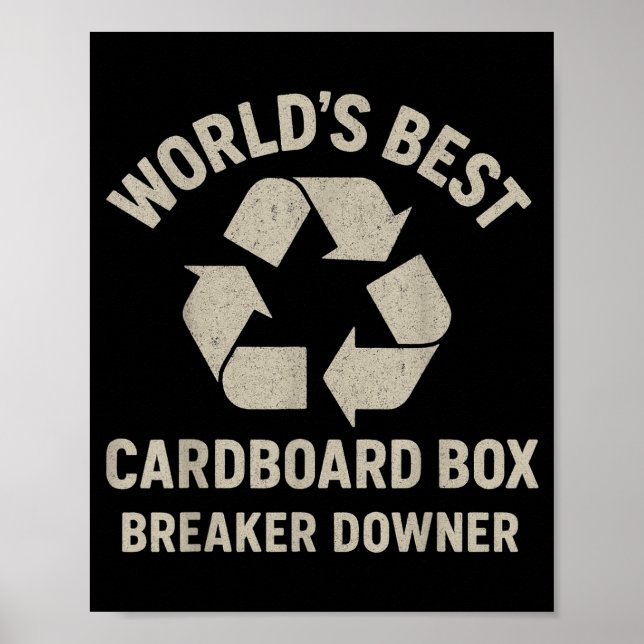 Póster Funny Cardboard Box Breaker Downer Sarcastic Retro (Frente)