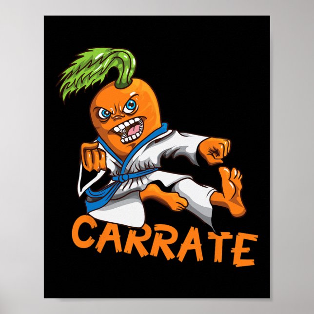 Póster Funny Carrate Carrot Karate Mail Martial Arts Mart (Frente)