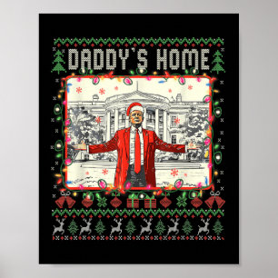 Póster Funny casa Daddys Trump Navidades feos Sweater Xma