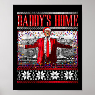 Póster Funny casa Daddys Trump Navidades feos Sweater Xma