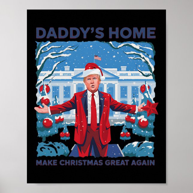 Póster Funny casa Daddys Trump Navidades feos Sweater Xma (Frente)