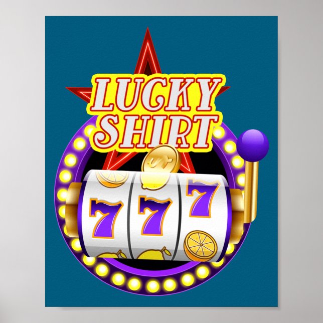 Póster Funny Casino Slot Machine Jackt Lucky  (Frente)