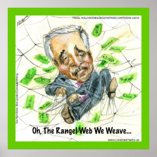 Póster Funny Charlie Rangel Poster "Rangel Web We Tweave"