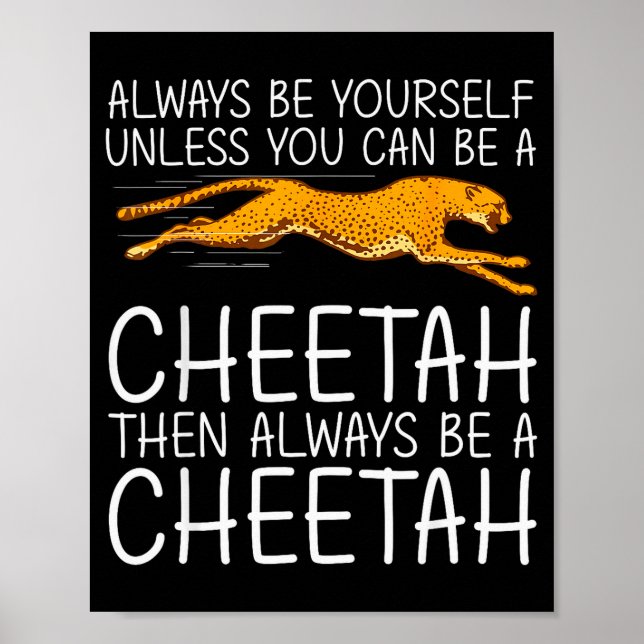 Póster Funny Cheetah Art For Men Women Kids Animal Safari (Frente)
