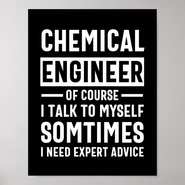 Póster Funny Chemical Engineer Gift (Frente)