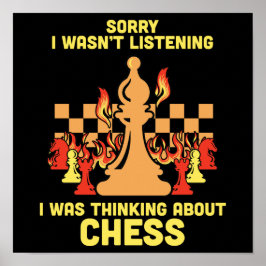 Póster Funny Chess Quote Gift for Chess Players & Lovers