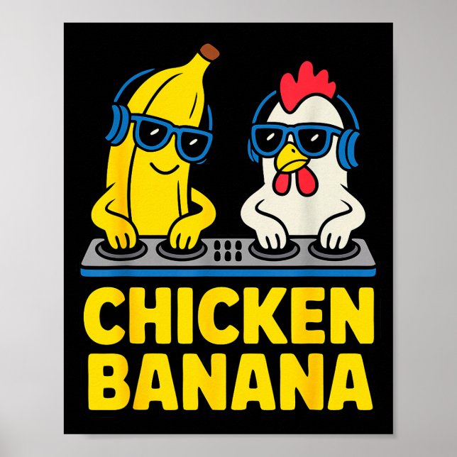 Póster Funny Chicken Banana  (Frente)