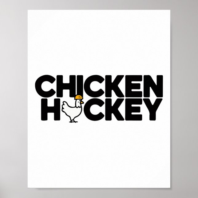Póster Funny Chicken Jockey Stacked Repeat Fun Gag Meme H (Frente)