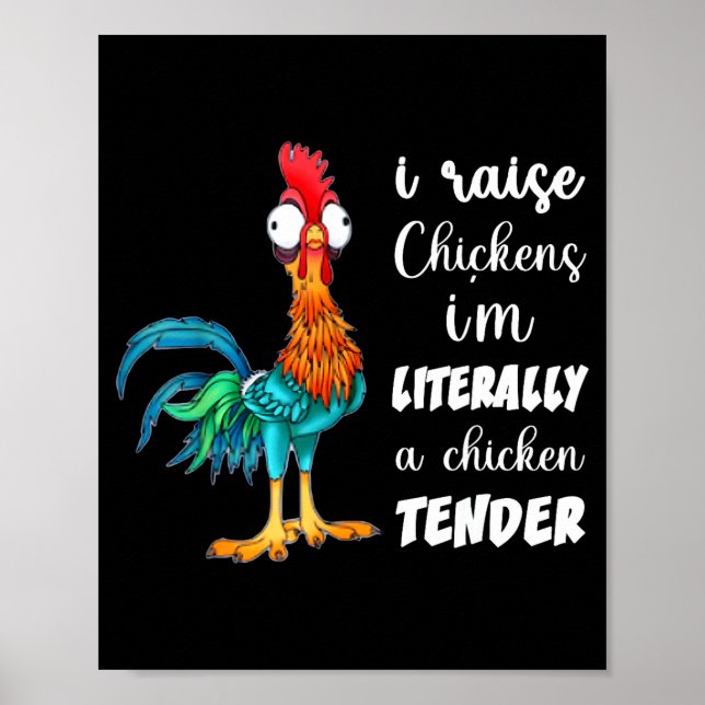 Póster Funny Chicken Lover Gift – I Raise Chickens Humor  (Frente)