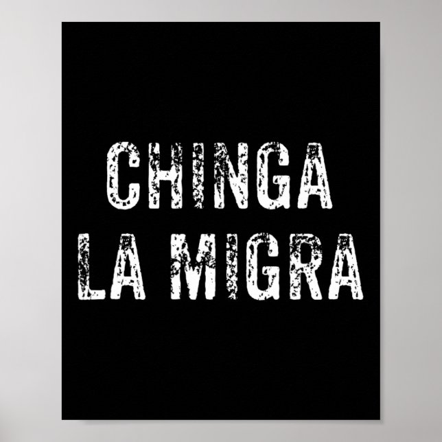 Póster Funny Chinga La Migra Patrulla Fronteriza Mexicana (Frente)