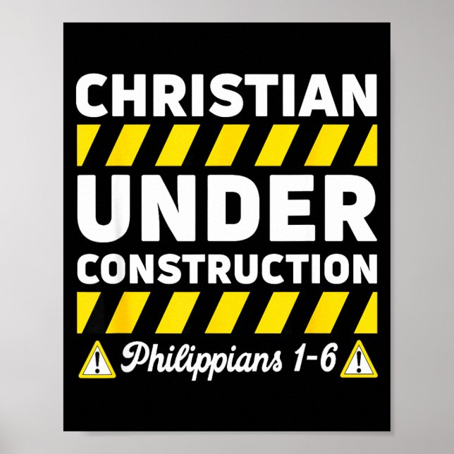 Póster Funny Christian Under Construction Philipans 1-6 S (Frente)