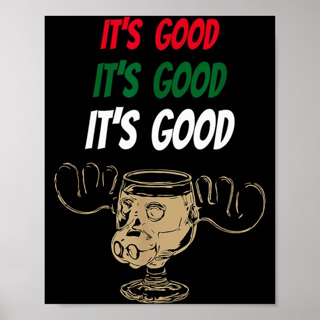 Póster Funny Christmas Eggnog It's Good Moose Cup For Egg (Frente)