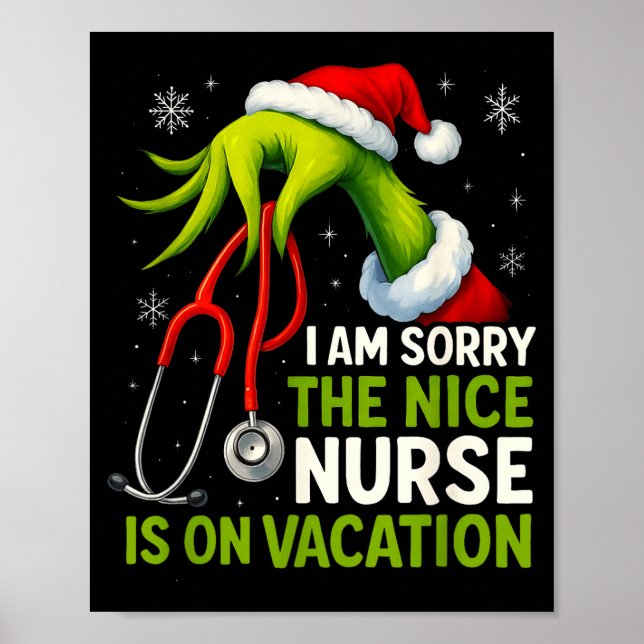 Póster Funny Christmas I Am Sorry The Niche Nurse Medical (Frente)