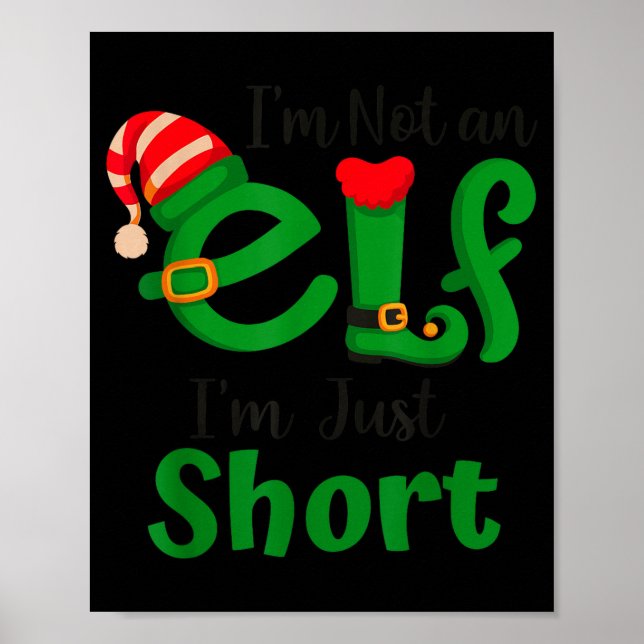 Póster Funny Christmas I'm Not An Elf I'm Just Short Xmas (Frente)