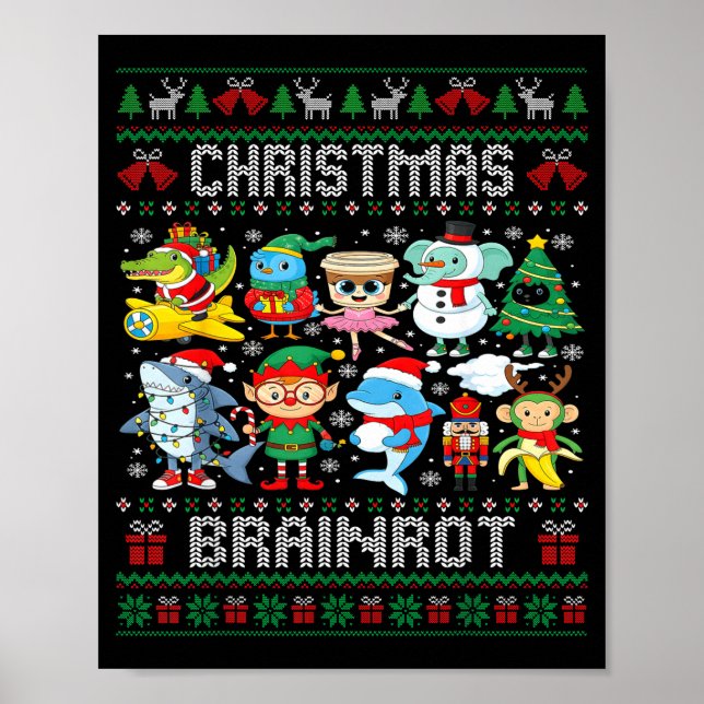 Póster Funny Christmas Italian Brain Rot Italian Brainrot (Frente)